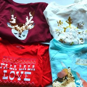 NWT Christmas long sleeves and short sleeve shirts